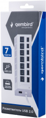 USB 2.0 HUB Gembird UHB-U2P7-01W (7 портов, активный, выключатели, white)