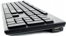 Клавиатура Gembird KB-8360U (USB, мультимедийная, 2xUSB порта, black)
