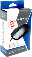 Мышь Gembird MOP-425 (USB, optical, 1200dpi, 1.8m, black)