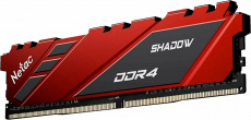 Память DDR4 16Gb PC25600, 3200MHz, Netac (Shadow NTSDD4P32SP-16R, 1.35V, red)