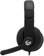 Наушники Gembird MHS-G220 (накладные закрытые, c микрофоном, игровые, регулятор, soft-touch, 2m, black)