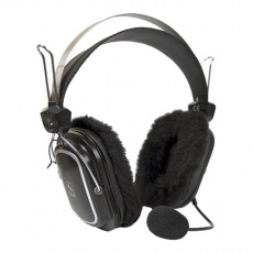 Наушники A4Tech HS-60 (полноразмерные закрытые, c микрофоном, регулятор, 2.5m, black-silver)