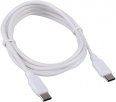 Кабель USB 2.0 Type-C - Type-C 1.8m (CC-USB2-CMCM-60-1.8M-W, медь, 3A, 60W, быстрая зарядка, QC3.0, PD, white) Cablexpert