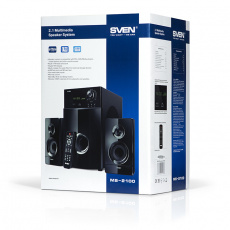 Колонки Sven MS-2100 (2x15W+50W, ПДУ, FM, USB, SD, MP3, black)