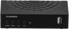 Тюнер для цифрового ТВ внешний / Медиа-проигрыватель Starwind CT-240 (1080p, DVB-T2, DVB-C, HDMI, JPEG, MKV, 2xUSB, Time Shift, black)