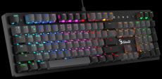 Клавиатура A4Tech Bloody B828N (USB, механическая, LK BLUE Switch, регулируемая подсветка, игровая, мультимедийная, 1.8m, grey-black)