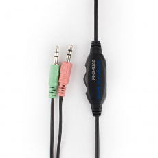 Наушники Gembird MHS-G205 (накладные закрытые, с микрофоном, регулятор, 1.8m, black)
