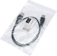 Кабель USB 2.0 Am - Am 0.6m (CC-USB2-AMAM-0.6M, Pro, медь, экранированный, black) Cablexpert