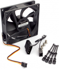 Вентилятор Gembird S9225H-3P4M (90x90x25mm, Hydro, 2000rpm, 27dBa, 3+4pin, black) OEM
