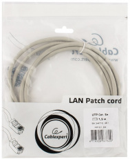 Кабель Patchcord литой 5E 1.5m (PP12-1.5M, grey) Cablexpert