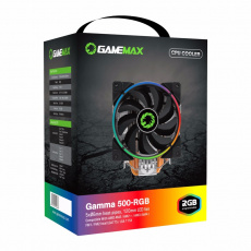 Вентилятор GameMax Gamma 500-RGB (1150/1151/1155/1156/775/AM2/AM3/AM4/FM1/FM2, 120mm, Al, 1000-1800rpm, 5 тепловых трубок, 4pin, 160W) RTL