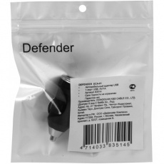 Зарядное устройство от прикуривателя Defender ECA-01 (1 USB разъём, 1A, black)