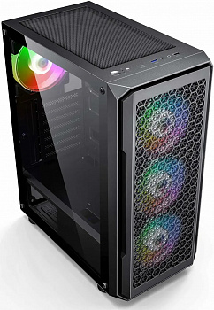 Корпус ACCORD 338 (без БП, ATX, USB 3.0, no Fan, black)