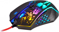 Мышь Defender Sin Sister GM-933 (optical, 7200dpi, радужная подсветка, игровая, редактор макросов, эмуляция клавиш клавиатуры, soft-touch, промо-код "War Thunder", black)