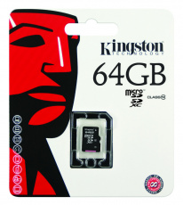 Карта памяти SDXCmicro Card 64Gb Kingston (SDCX10/64GBSP, Class 10, без адаптера)