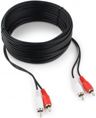 Кабель аудио 2 RCA (m)  - 2 RCA (m) 10.0m (CCA-2R2R-10M-N, экранированный, black) Cablexpert