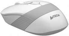 Мышь A4Tech Fstyler FM10S (USB, optical, 1600dpi, бесшумный клик, 1.5m, white-grey)