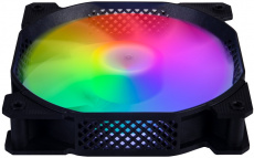 Вентилятор 1STPLAYER F1 (120x120x25mm, Sleeve, 1100rpm, 23dBa, 3pin, rainbow LED, black-white) OEM