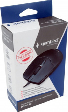Мышь Gembird MOP-430 (USB, optical, 1600dpi, 1.8m, black)