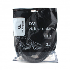 Кабель DVI (m) - DVI (m) 3.0m (CC-DVIL-BK-10, single link, 2 ферритовых фильтра, экранированный, black) Cablexpert