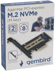 Контроллер Gembird MF-PCIE-NVME (PCI-E Gen3 x4, M2 SSD NVMe до 2Tb) RTL