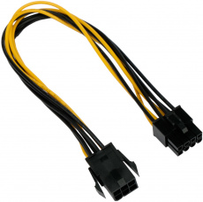 Переходник PCI-Express 6pin блока питания - PCI-Express 8pin видеокарты (CC-PSU-68-30CM, 0.3m) Cablexpert