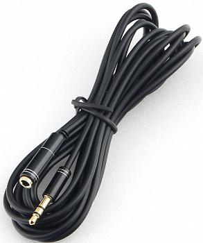 Кабель удлинительный аудио 3.5mm Jack (m) - 3.5mm Jack (f) 3.0m (CCAB-02-35MF-3MB, black) Cablexpert