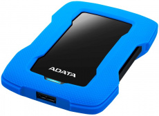 Внешний HDD 2,5" 1.0Tb ADATA (AHD330-1TU31-CBL, USB 3.2, black-blue)