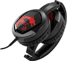 Наушники MSI Immers GH30 (полноразмерные закрытые, с микрофоном, регулятор, игровые, 1.5m, black)