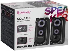 Колонки Defender Solar 4 (8W, USB, Bluetooth 4.2, подсветка, black)