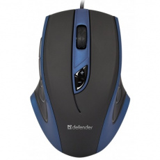 Мышь Defender Warhead GMX-1800 (black-blue, 6000 dpi, лазерная, USB)