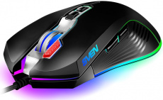 Мышь Sven RX-G850 (USB, optical, 6400dpi, игровая, настраиваемая RGB подсветка, программируемая, soft-touch, black)