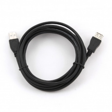 Кабель USB 2.0 Am - Af удлинительный 3.0m (CCP-USB2-AMAF-10, экранированный, black) Cablexpert