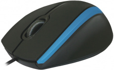 Мышь Defender MM-340 (USB, optical, 1000dpi, 1.35m, black-blue)