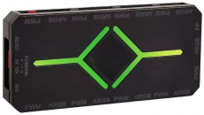 Контроллер ARGB (SATA, 9x 4PIN (PWM) + 9x 3PIN (ARGB 5V Interface), пульт ДУ, black) Leader