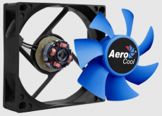 Вентилятор AeroCool Motion 8 Plus (80x80x25mm, Hydro, 2000rpm, 25dBa, 3+4pin, black-blue) RTL