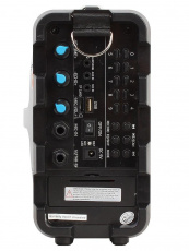 Колонка BBK BS05BT (30W, портативная, аккумулятор 1200mAh, Bluetooth v.2.1, разъем для поключения гитары и микрофона, AUX, USB, MicroSD, FM, MP3, пульт д/у, black)