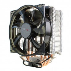 Вентилятор CROWN CM-4 (1150/1151/1155/1156/1366/2011/775/AM2/AM3/FM1/FM2, 125mm, Al, 800-1800rpm, 16-30dBa, 4 тепловые трубки, 4pin, blue LED, 160W) RTL