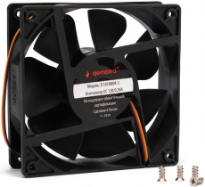 Вентилятор Gembird D12038BM-3 (120x120x38mm, ball, 2500rpm, 39dBa, 3pin, black) OEM