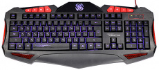 Клавиатура QUMO Axe K03 (USB, регулируемая подсветка, игровая, black)