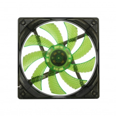 Вентилятор GameMax WindForce (GMX-WF12G) (120x120x25mm, sleeve, 1000rpm, 27dBa, 3+4pin, green LED, black-green) RTL