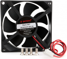 Вентилятор Gembird FANPS (80x80x25, sleeve, 2500rpm, 30dBa, 2pin, black) OEM