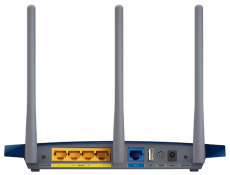 Роутер TP-LINK TL-WR1045ND (450Mbps, 2.4GHz, 4-ports, 1000Mbps, 3 съёмные антенны 5dBi, USB, USB Printer/FTP Server, black)