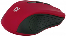 Мышь беспроводная Defender Accura MM-935 (optical, 1600dpi, 2xAAA, soft-touch, red-black)