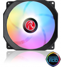 Вентилятор RAIJINTEK Aeolus beta - ARGB (120x130x13mm, Hydro, 600-1200rpm, <22dBa, 4pin, PWM, ARGB LED, black-white) RTL