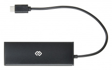 USB 2.0 HUB Digma HUB-4U2.0-UC-B (Type-C, 4 порта, активный, 0.2m, black)