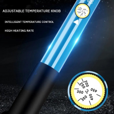 Паяльник электрический (220V, 60W, регулировка температуры, европейская вилка, black-blue)