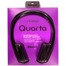 Гарнитура QUMO Quarta (накладная открытая, Bluetooth, с микрофоном, ответ на звонок, до 6 часов, black)