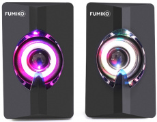 Колонки FUMIKO LIBRA (6W, USB, подсветка, black)