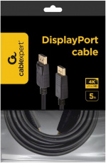 Кабель DisplayPort (m) - DisplayPort (m) 5.0m (CC-DP2-5M, 4K, ver.1.2, с позолоченными контактами, экранированный, black) Cablexpert